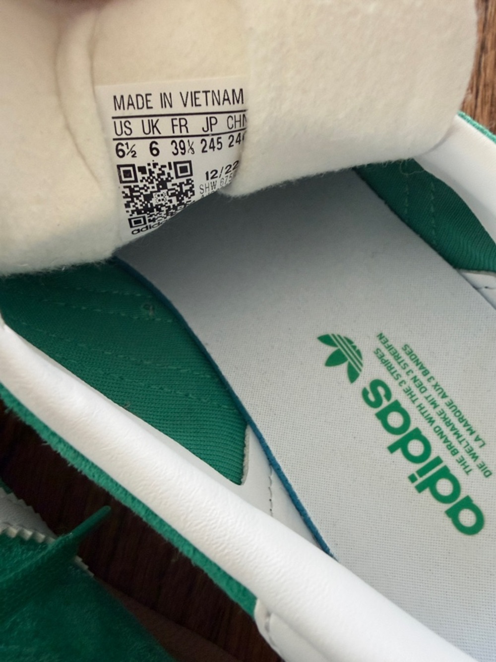 adidas Green Suede Gazelle Sneakers - Picture 3 of 3